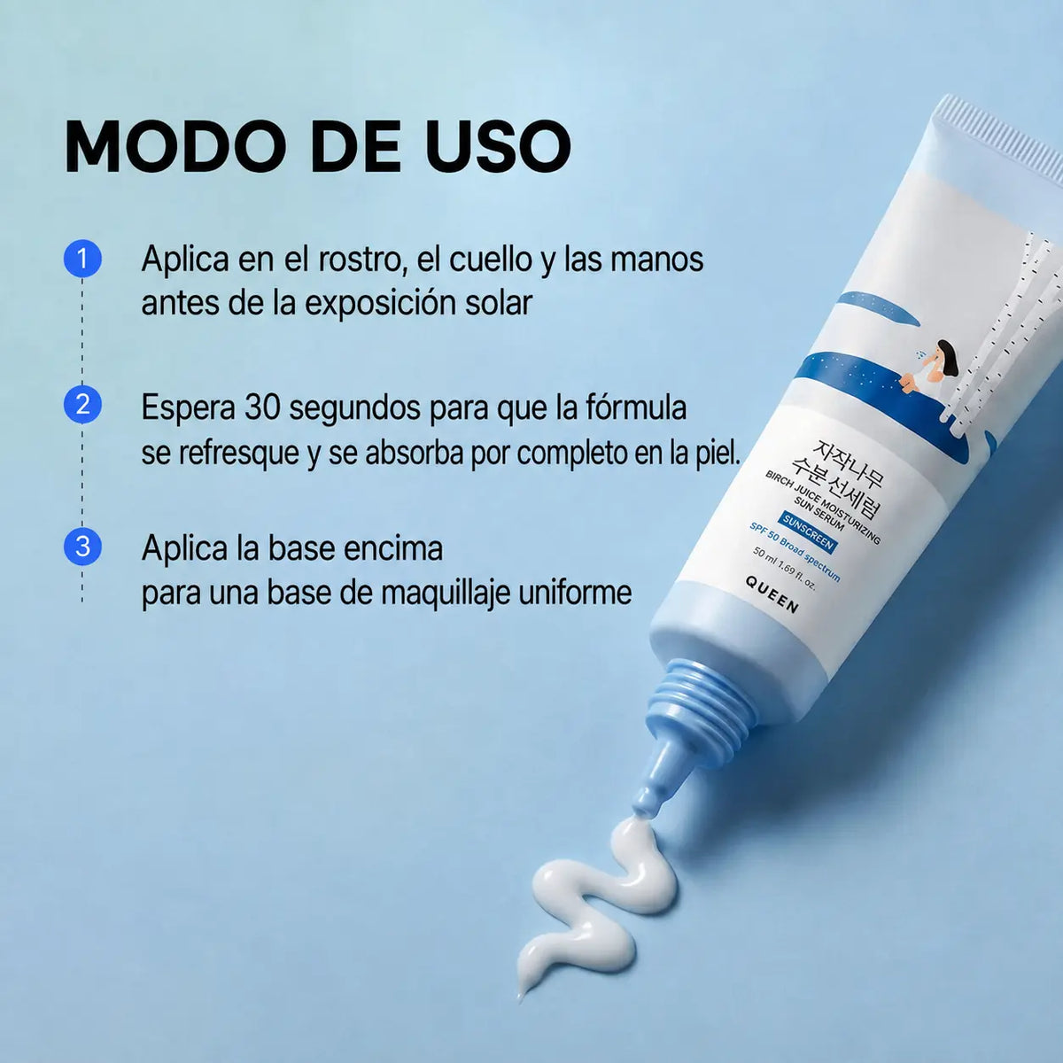 Queen Birch Juice Anti-Wrinkle Solar Serum, 50 ml