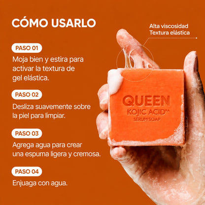QUEEN Jabón Sérum de Ácido Kójico y Cúrcuma