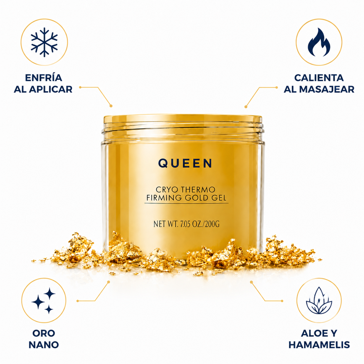 QUEEN Gel Dorado Reafirmante Cryo Thermo
