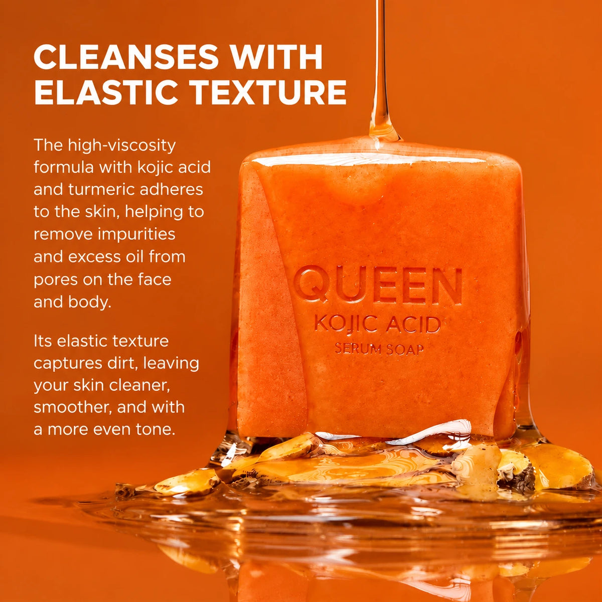 QUEEN Kojic Acid and Turmeric Serum Soap