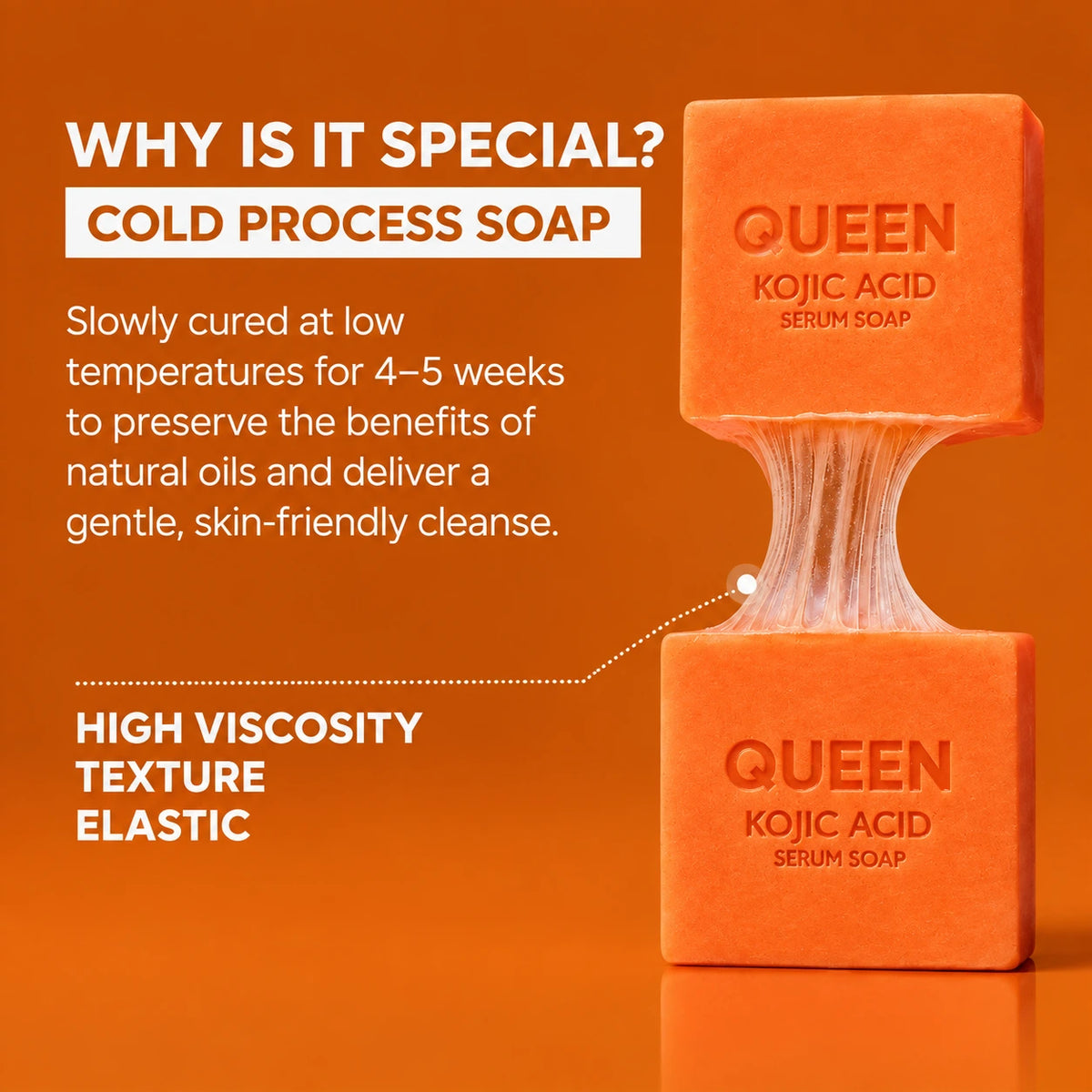 QUEEN Kojic Acid and Turmeric Serum Soap