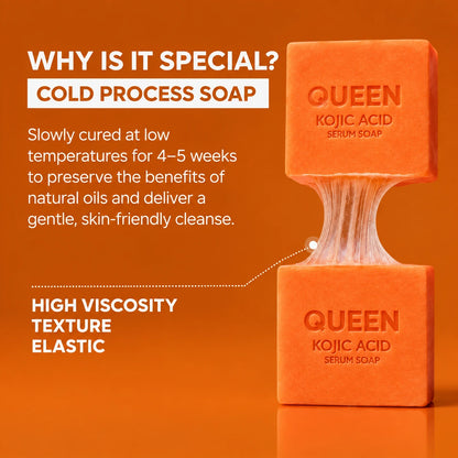 QUEEN Kojic Acid and Turmeric Serum Soap